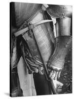 Armor Piercing Hammer Hanging from Belt of a Spanish Suit of Armor-Fritz Goro-Stretched Canvas