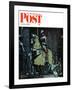 "Armor" Saturday Evening Post Cover, November 3,1962-Norman Rockwell-Framed Giclee Print