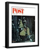 "Armor" Saturday Evening Post Cover, November 3,1962-Norman Rockwell-Framed Giclee Print