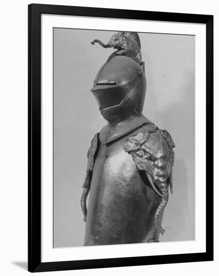 Armor Worn by Danish King Christian Iv, Carousels Decorated with Elephant Heads-null-Framed Photographic Print