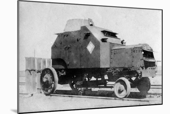 Armored Car on Rails, Baghdad, Iraq, 1917-1919-null-Mounted Giclee Print