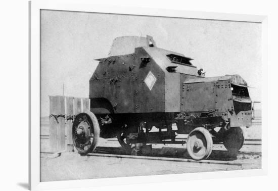 Armored Car on Rails, Baghdad, Iraq, 1917-1919-null-Framed Giclee Print