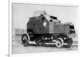 Armored Car on Rails, Baghdad, Iraq, 1917-1919-null-Framed Giclee Print