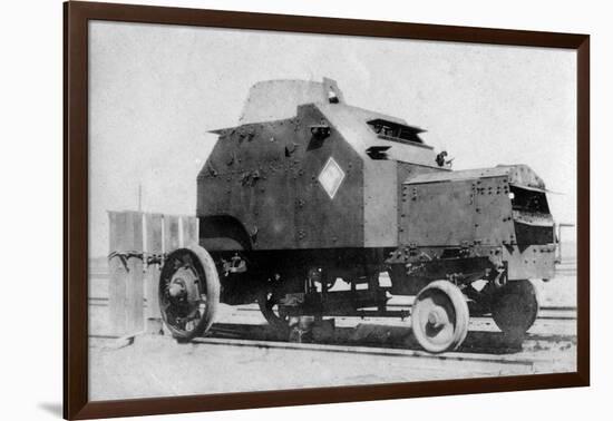 Armored Car on Rails, Baghdad, Iraq, 1917-1919-null-Framed Giclee Print