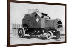 Armored Car on Rails, Baghdad, Iraq, 1917-1919-null-Framed Giclee Print