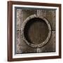 Armored Metal Porthole Background-Andrey_Kuzmin-Framed Art Print