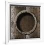 Armored Metal Porthole Background-Andrey_Kuzmin-Framed Premium Giclee Print