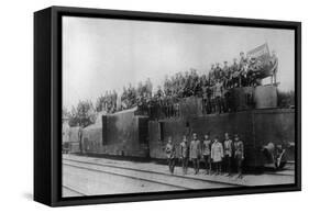 Armored Train No 12, 1919-Karl Karlovich Bulla-Framed Stretched Canvas