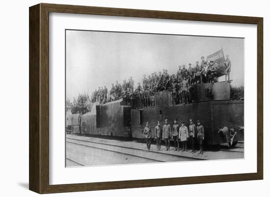 Armored Train No 12, 1919-Karl Karlovich Bulla-Framed Giclee Print