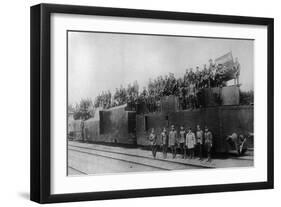 Armored Train No 12, 1919-Karl Karlovich Bulla-Framed Giclee Print