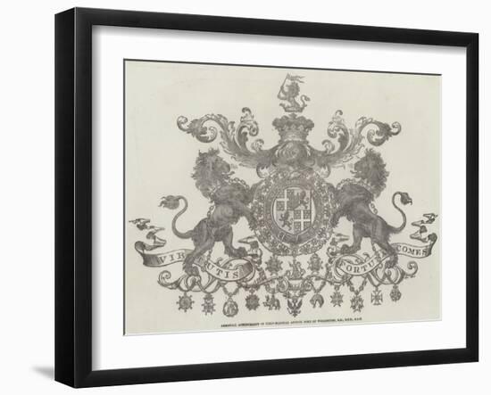 Armorial Achievement of Field-Marshal Arthur Duke of Wellington, Kg, Gcb, Gch-null-Framed Giclee Print