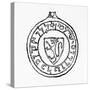Armorial Seal Featuring a Lion Rampant of Kalonymos Ben Todros Isaiah Cohen of Narbonne, France,…-null-Stretched Canvas