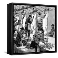 Armour Company's Pig Slaughterhouse, Chicago, Illinois, USA, 1892-null-Framed Stretched Canvas