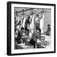 Armour Company's Pig Slaughterhouse, Chicago, Illinois, USA, 1892-null-Framed Giclee Print