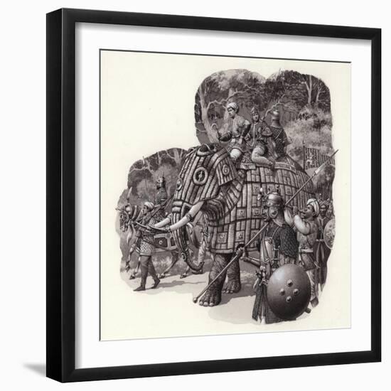 Armoured Chinese Army Elephant-Pat Nicolle-Framed Giclee Print