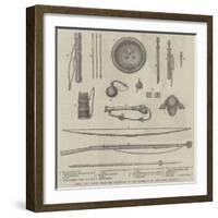 Arms, Etc, Taken from the Bhooteas at the Storming of Dewangiri, Bhootan-null-Framed Giclee Print