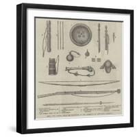 Arms, Etc, Taken from the Bhooteas at the Storming of Dewangiri, Bhootan-null-Framed Giclee Print