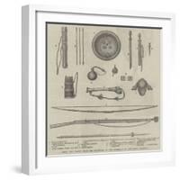 Arms, Etc, Taken from the Bhooteas at the Storming of Dewangiri, Bhootan-null-Framed Giclee Print