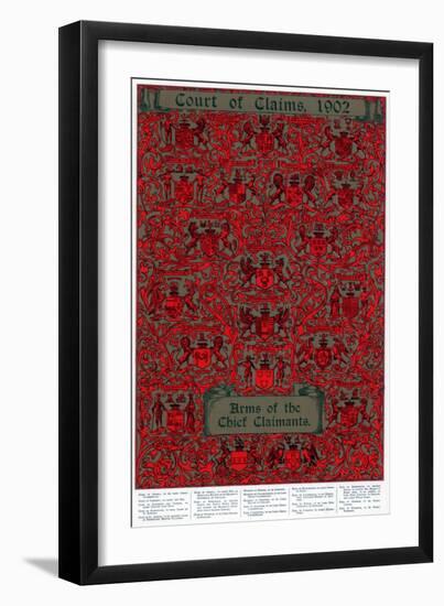 Arms of the Chief Claimants, 1902-null-Framed Giclee Print