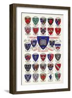 Arms of the Colleges of Oxford University-null-Framed Giclee Print