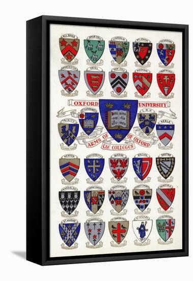 Arms of the Colleges of Oxford University-null-Framed Stretched Canvas