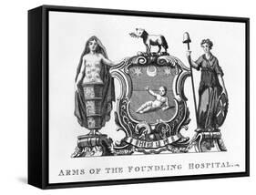 Arms of the Foundling Hospital by William Hogarth-William Hogarth-Framed Stretched Canvas