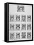 Arms of the Twelve Chief City Livery Companies Surmounted by the Arms of the City of London, 1667-Wenceslaus Hollar-Framed Stretched Canvas