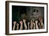 Arms Raised in Protest on a Grunge Background-soupstock-Framed Photographic Print