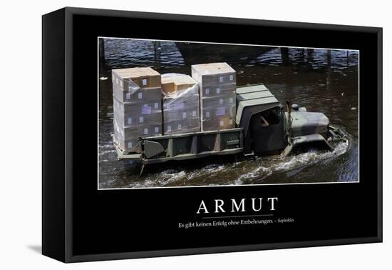 Armut: Motivationsposter Mit Inspirierendem Zitat-null-Framed Stretched Canvas