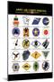 Army Air Corps Insignia-null-Mounted Art Print