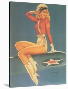 'Army Air Force Pin Up Girl Poster' Stretched Canvas Print - Archivea Arts  | AllPosters.com