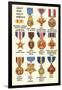 Army and Navy Medals-null-Framed Art Print