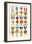 Army and Navy Medals-null-Framed Art Print