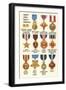 Army and Navy Medals-null-Framed Art Print