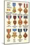 Army and Navy Medals-null-Mounted Art Print