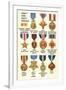 Army and Navy Medals-null-Framed Art Print