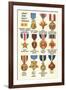 Army and Navy Medals-null-Framed Art Print