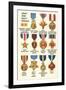 Army and Navy Medals-null-Framed Art Print