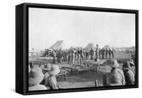 Army Band Practice, Howshera, 1917-null-Framed Stretched Canvas