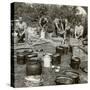 Army Cooks Preparing a Meal, World War I, 1914-1918-null-Stretched Canvas