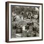 Army Cooks Preparing a Meal, World War I, 1914-1918-null-Framed Photographic Print