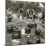 Army Cooks Preparing a Meal, World War I, 1914-1918-null-Mounted Photographic Print