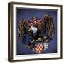 Army Eagle Decal-FlyLand Designs-Framed Giclee Print
