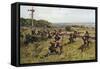 Army Manoeuvres-WB Wollen-Framed Stretched Canvas