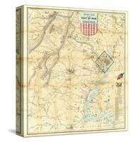 Army Map of The Seat of War In Virginia, c.1862-J^ Goldsborough Bruff-Stretched Canvas