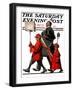 "Army March" or "Grand Reception" Saturday Evening Post Cover, November 8,1924-Norman Rockwell-Framed Giclee Print