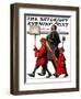 "Army March" or "Grand Reception" Saturday Evening Post Cover, November 8,1924-Norman Rockwell-Framed Premium Giclee Print