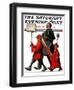 "Army March" or "Grand Reception" Saturday Evening Post Cover, November 8,1924-Norman Rockwell-Framed Premium Giclee Print