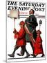 "Army March" or "Grand Reception" Saturday Evening Post Cover, November 8,1924-Norman Rockwell-Mounted Giclee Print