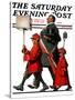 "Army March" or "Grand Reception" Saturday Evening Post Cover, November 8,1924-Norman Rockwell-Stretched Canvas